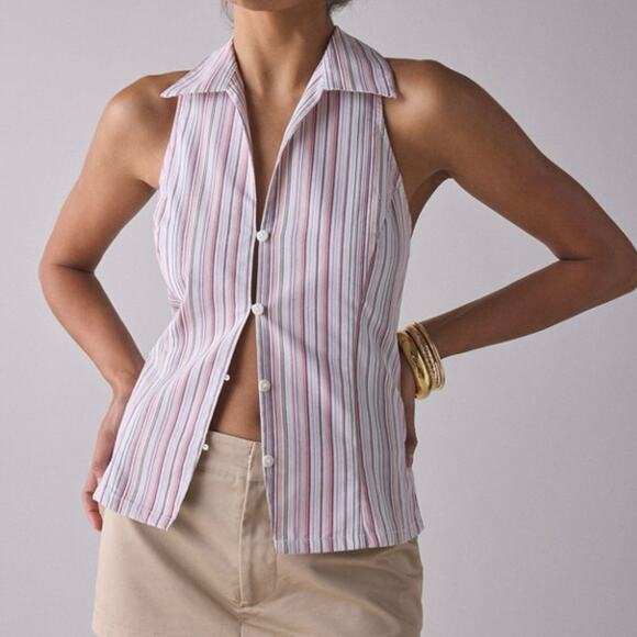 NWT Urban Outfitters Party Girl Cotton Blend Button Up Size L - Picture 1 of 6